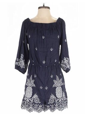 Farm Rio Anthropologie Navy short romper